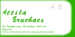 attila bruchacs business card